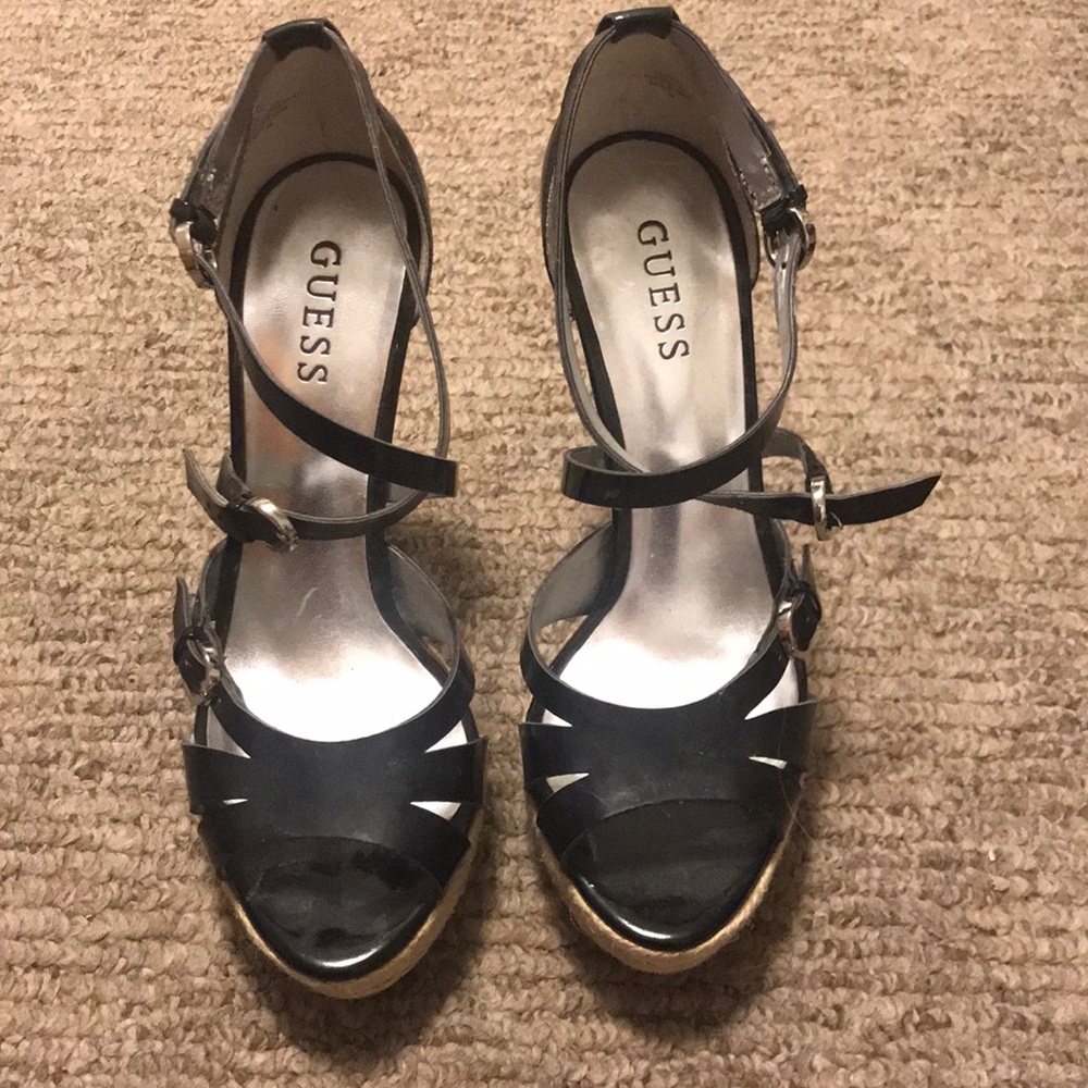 Guess black heels- barely worn!